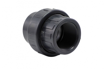 PVC 3/3 Union Coupler - 40mm x 1 1/4  Inch / Glue Socket x Female Thread